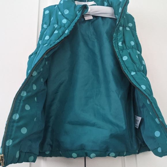 Circo Teal Polka Dot Puffer Vest Sz. Sm - Picture 8 of 8